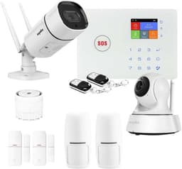 Kit Alarme Maison connectée sans Fil WiFi et GSM Amazone et 2 caméra WiFi - Lifebox - KIT11